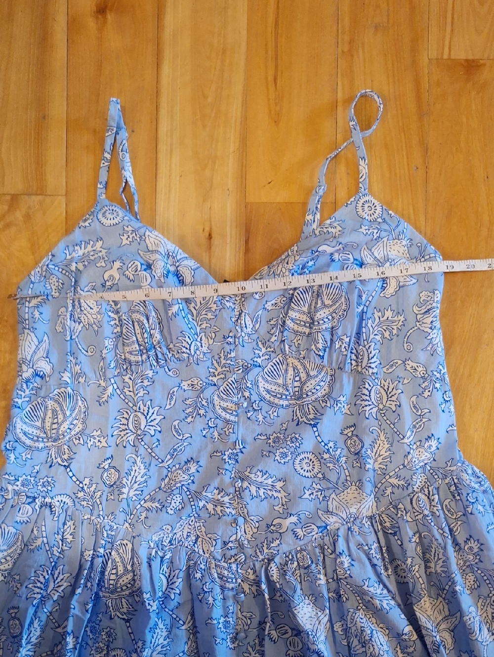 NWT Roller Rabbit x Target Blue & White Floral Basque Waist Midi Maxi Dress XXL - Picture 12 of 15